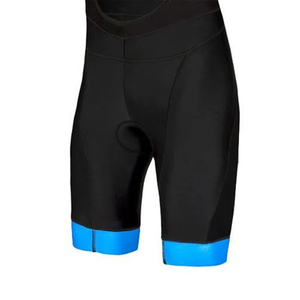 Cuissard de cyclisme pour homme noir avec bordure bleue, respirant, en Spandex et Nylon, vêtement de performance pour le vélo - Product Image 6
