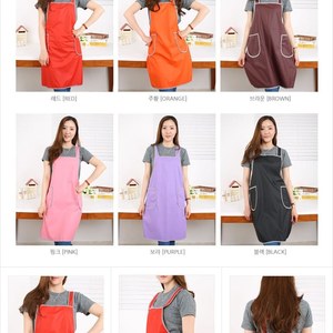 Korean Waterproof <b>Apron</b> for Kitchen Cafe Daycare Hair Salon Oil Resistant Bib <b>Work</b> <b>Apron</b> 6 Styles Color Choice - Product Image 3