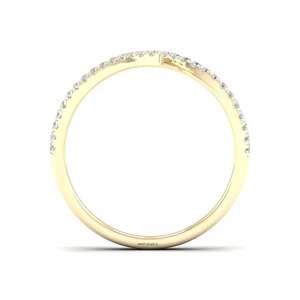 Bague de fiançailles et d'anniversaire de luxe en or 10K 14K 18K et argent 925 935, sertie d'un diamant de laboratoire taillé en spirale de feuille, inspirée de la nature - Product Image 4