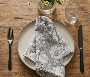 Serviette de table en coton imprimé Bagru, faite à la main, réutilisable, pour la décoration de table de cuisine rustique, serviette de table en coton écologique - Product Image 5