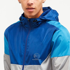 Veste coupe-vent pour homme, couleur unie, fermeture éclair intégrale, qualité supérieure, légère, pour l'hiver, à prix avantageux - Product Image 5