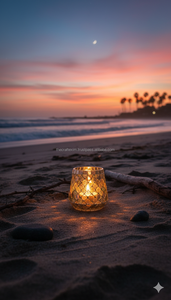 Support de bougie votive en verre artisanal Lumina Mosaic Amber, fait main, étanche, réutilisable, écologique, décoration d'intérieur - Product Image 4