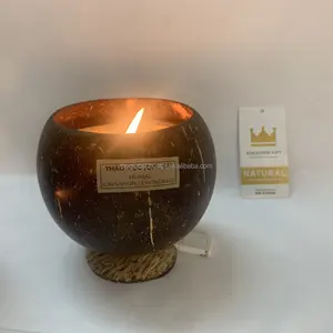 Vela perfumada con tealight de coco, mecha de madera, el mejor precio de Vietnam