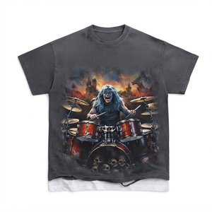 Custom Graphic Printed O Neck <b>T</b> <b>Shirt</b> Trendy Vintage Style Street Wear Look Short Sleeves <b>T</b> <b>Shirt</b> For Unisex Summer Out Fit - Product Image 1