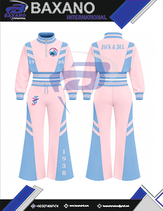 ชุดวอร์มผู้หญิงสีชมพูและสีฟ้า แบรนด์ Jack And Jill Of America แขนยาว ซิปครึ่งตัว กางเกงจ็อกเกอร์แบบมีเชือกผูก เหมาะสำหรับใส่เล่นกีฬาและลำลอง - Product Image 6