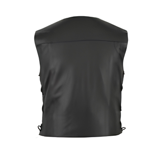 Blouson d'hiver en cuir et toile coupe-vent vintage pour motard, homme et femme, long ou court, avec poches zippées, pour la conduite et les loisirs en extérieur - Product Image 3