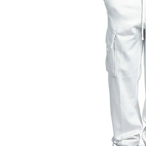 Pantalon de survêtement cargo blanc pour homme, taille élastique avec cordon de serrage, plusieurs poches, style décontracté, en coton mi-lourd, idéal pour le printemps - Product Image 2