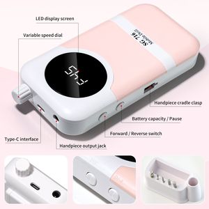 Machine à ongles professionnelle sans fil 45000 tr/min, rechargeable, batterie 1800 mAh, polisseuse de bureau, ensemble de manucure et pédicure électrique - Product Image 5