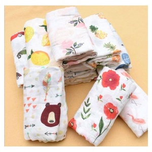 Muselina de gasa de algodón con impresiones aleatorias, envoltura súper suave para recién nacido, toalla de baño de secado rápido para niño y niña, cubierta de Manta para cochecito de bebé - Product Image 6