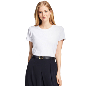 T-shirt court blanc personnalisé pour femme, T-shirt d'été vierge 100 % coton de haute qualité avec motif graphique, T-shirts blancs pour femme - Product Image 4