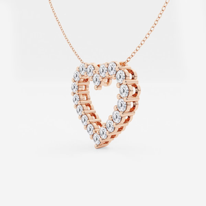 Colgante de Corazón con Diamante Cultivado en Laboratorio de 1.5 Quilates, con Cadena Ajustable, Joyería Elegante y Brillante, Regalo para Mujer - Product Image 3
