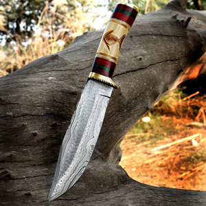 Cuchillo Bowie de Caza de Grado Industrial Galway Grove, para Deportes al Aire Libre, Hecho a Mano, de Acero Inoxidable con Borde Dentado |   Decoración Grabada - Product Image 5