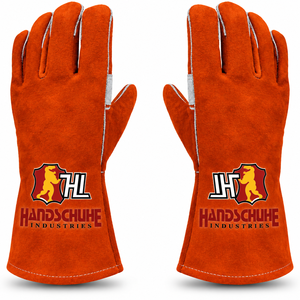 Guantes de Soldadura Resistentes al Calor, de Cuero Vacuno, con Forro Completo, Transpirables, de Dedo Completo, Anti-Corte, para Seguridad en el Trabajo - Product Image 3