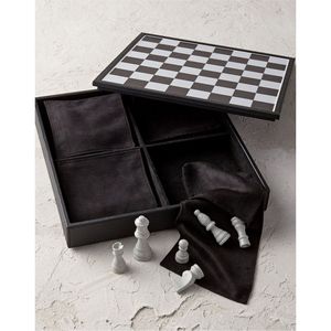 Modern Minimalist <b>Chess</b> Set with Storage Box Decorative Leather <b>Chess</b> <b>Board</b> <b>Game</b> High Quality Tabletop Intellectual <b>Game</b> <b>Chess</b> - Product Image 1