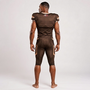 Uniforme de fútbol americano de alto rendimiento diseñado con materiales que absorben la humedad para mayor comodidad, velocidad y calidad duradera. - Product Image 2