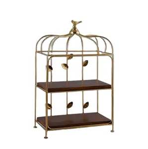 ที่วางเค้กไม้และเหล็กสุดหรูสำหรับงานแต่งงานที่บ้านโรงแรมร้านอาหารงานเลี้ยงวันเกิดอุปกรณ์ตกแต่งงาน2023 - Product Image 1