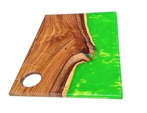 Planche à découper ronde en résine avec manche en bois, compatible lave-vaisselle - Product Image 2