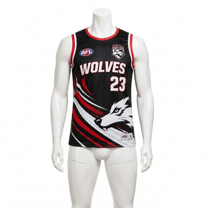 เสื้อทีม AFL แบบกำหนดเอง พร้อมโลโก้ ชื่อทีม และหมายเลข ระบายอากาศได้ดี สำหรับทุกเพศ พิมพ์ลายแบบ Sublimation เต็มตัว รับผลิตแบบ OEM ODM จากโรงงานโดยตรง 100% - Product Image 1