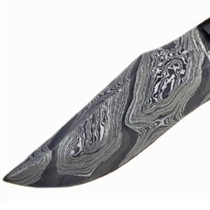 Cuchillos de Caza de Acero de Damasco Forjado, Hoja Fija para Campismo, Caza y Uso en Campo, Herramientas Utilitarias de Bushcraft con Mango - Product Image 6