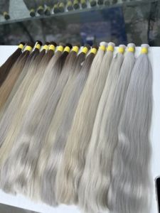 ต่อผมแท้เวียดนาม 100 กรัม สีอ่อน ยาว 60 ซม. แบบ Super Double Drawn  แบบเป็นมัด  ผู้จัดจำหน่ายจากเวียดนาม - Product Image 2