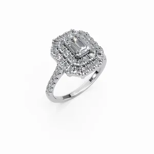 แหวนเพชรทรงกลมเจียระไนแบบ Solitaire เพชรเลี้ยงในห้องปฏิบัติการ ความใส VVS ได้รับการรับรองจาก IGI ตัวเรือนทองคำขาว 18K สำหรับผู้หญิง หรูหรา เหมาะสำหรับงานหมั้นและงานแต่งงาน ขายส่ง - Product Image 5