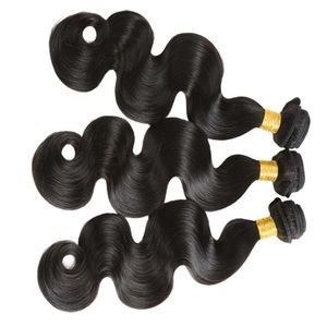 Extensions de cheveux humains Remy indiens, ondulés et bouclés, noirs doux, lot de 3 pièces - Product Image 1