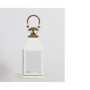 OPAXA Living - Portavelas de Vidrio Templado y Metal Blanco, Hecho a Mano, 14x14x43 CM, Tamaño Mediano, Artículo de Decoración para el Hogar, India - Product Image 3