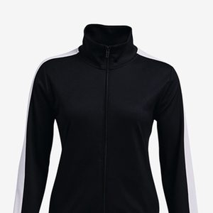 Ensemble de survêtement décontracté à capuche pour femme FAWKES, haut à manches courtes noir avec blocs de couleur, pantalon à fermeture éclair avec poches latérales, coupe régulière, hiver - Product Image 6
