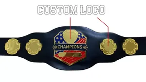Ceinture de champion personnalisée par le fabricant, robuste, grande plaque en métal doré, pour la lutte, la boxe, les arts martiaux, ceintures de championnat WWF - Product Image 2