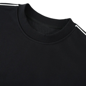 เสื้อสเวตเชิ้ตคอกลมโอเวอร์ไซส์แบบเรียบๆ สำหรับทุกเพศ |   เสื้อสตรีทแวร์ผ้าฝ้ายฟลีซเนื้อหนาแบบเรียบ - Product Image 3