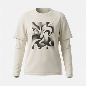 Camiseta Térmica de Doble Capa con Color Personalizado, Tejido de Algodón de Alto Rendimiento con Bordado, para Deportes de Verano e Invierno - Product Image 1