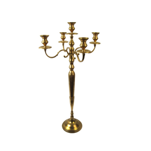 Elegant Gold Metal <b>Candelabra</b> Candle Stand for Formal Events & Home Decoration - Product Image 1