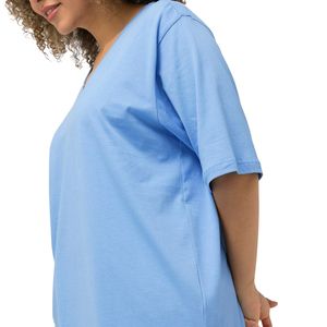 Camiseta de Algodón para Mujer, Tallas Grandes, Personalizada, Transpirable, Informal, de Verano, Manga Corta, OEM, ODM, Venta al Por Mayor - Product Image 4