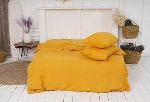 Juego de Funda Nórdica Plegable Color Naranja Óxido Sólido, Ropa de Cama Moderna y Sencilla - Product Image 5