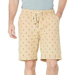 Pantalones Cortos Beige Estampados para Hombre, Pantalones Cortos Casuales de Algodón para Verano, Logotipo Personalizado, Fabricante y Proveedor Mayorista OEM ODM - Product Image 1