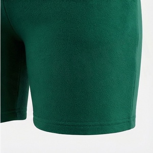 Conjunto de 2 piezas de suéter y pantalones cortos de punto para mujer, verde, cuello redondo, ajuste holgado, diseño de letras con estampado metalizado, ropa informal por encima de la rodilla - Product Image 6