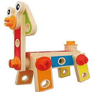 Mini-établi en bois avec outils, comprenant un marteau, une clé et des boulons, pour des jeux imaginatifs ; disponible à prix de gros. - Product Image 4