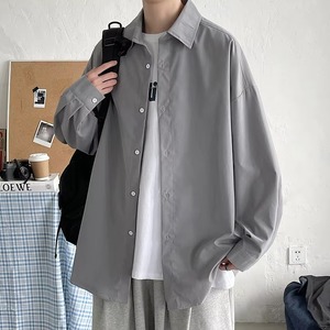 2026 Youth Korean Fashion <b>Black</b> Long Sleeve <b>Button</b>-<b>Up</b> Blouses Mens Harajuku <b>Black</b> Oversized Cotton <b>Shirt</b> Casual for Autumn 5XL - Product Image 5