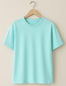 Camiseta Casual Ecológica de Cuello Redondo para Mujer, Logotipo Personalizado, Mezcla de Algodón, Corte Regular, Todas las Temporadas, Antiarrugas, Transpirable - Product Image 1