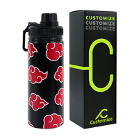 Bouteille isotherme en acier inoxydable à double paroi avec logo personnalisé, 1000 ml, avec couvercle anti-fuite