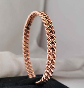 Handmade Trendy Elegant Copper <b>Bangle</b> <b>Bracelet</b> <b>Diamond</b> Adjustable 6-9 Inches Men Women's Party Wedding Accessory Lovers Inspired - Product Image 3