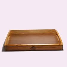Bandeja Rectangular Clásica y Duradera de Madera y Resina para Servir Desayuno, Té, Café, Comida y Bocadillos - Ideal para Bodas - Product Image 2