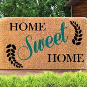 Tapis de porte extérieur en PVC naturel 45x75cm avec motif imprimé de haute qualité - Product Image 1