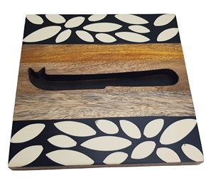 Cocina elegante SCI Tabla de cortar moderna Mármol Piedra Madera y resina con cuchillo Última gran oferta Tabla de queso multifuncional - Product Image 4