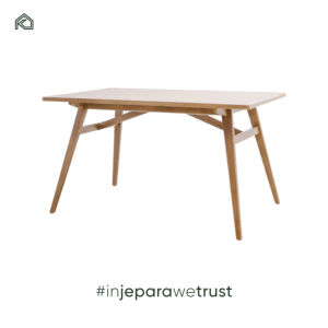 Mesa de Comedor Rectangular de Madera Maciza de Estilo Nórdico, Mesa de Centro Moderna y Sencilla para Sala de Estar - Sela - Product Image 1