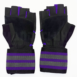 Guantes Deportivos Unisex y Muñequeras con Cierre de Hebilla, Agarre Antideslizante para Gimnasio y Levantamiento de Pesas, Material PU, Tallas S-XL - Product Image 3