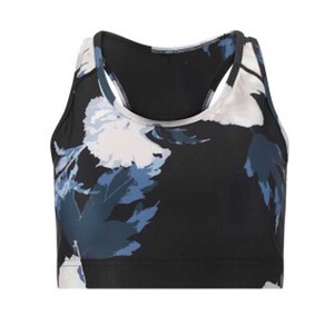 เสื้อชั้นในออกกำลังกายแบบไร้โครง สายรัดหลังแบบ Racerback ไซส์ใหญ่ ระบายอากาศได้ดี มีโลโก้ด้านหน้า เหมาะสำหรับโยคะและฟิตเนส รุ่น Crop Top 2026 - Product Image 1