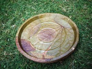 Platos de Hoja de Palma Resistentes, Paquete de 40, Vajilla Redonda Desechable Natural para Catering, Bodas, Fiestas y Uso en Puja - Product Image 3