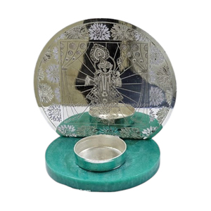 Soporte de luz en T de Metal Srinathji de alta venta en Base de resina resistente candelabro elegante Ideal para decoración del hogar e iluminación ambiental - Product Image 2