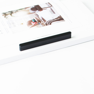 High Quality Matte Black Zinc Alloy Handle Modern <b>Pull</b> for Kitchen Cabinet Bathroom Wardrobe Nightstands Hardware - Product Image 1